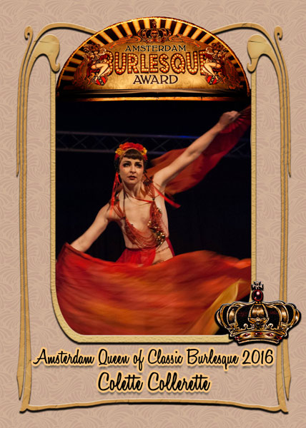 colette Collerette from Belgium, Amsterdam Queen of Classic Burlesque 2016
